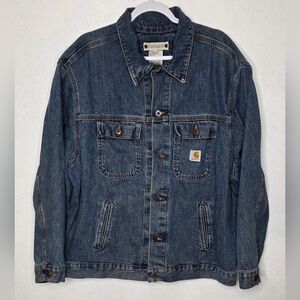 Carhartt J12 DST  Stonewashed Denim Men's Trucker Jacket Size 2XL